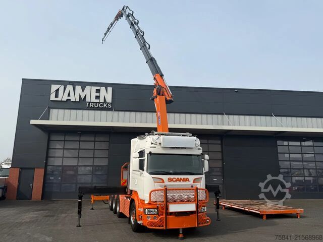Jeřábové vozidlo Scania R580 V8 R 580 LB 8x4 HMF 4020-K6 + JIB FJ 600-K4