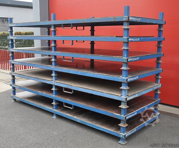 Stapelbare pallet met zijborden Unbekannt Rungenpalette 320 x 120
