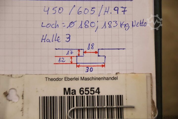Mounting plate with T-slot unbekannt 605/450/H97 mm