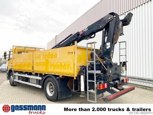 Platós teherautó Mercedes-Benz Axor 1833 L 4x2 mit Heckkran Hiab XS 133 K-2