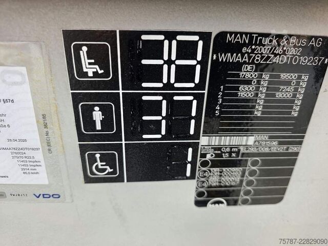 Stadsbus MAN A 78 City Lion's, 38+37+1, Euro m5 EEV, Retarder