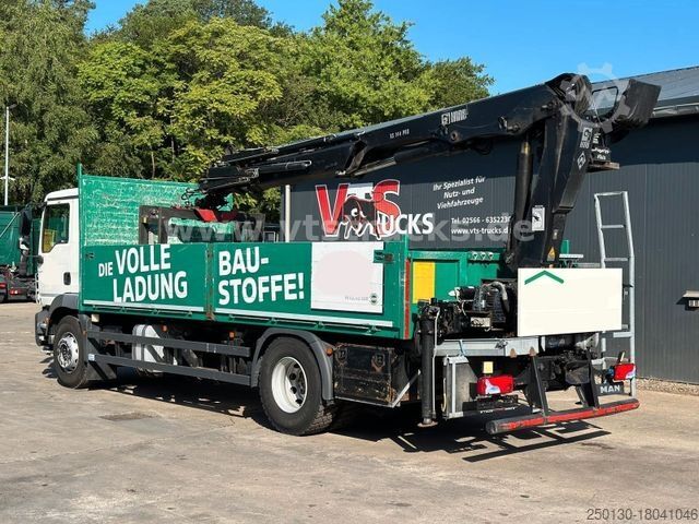 Kamion sa ravnom platformom MAN TGM 18.290 4x2 Euro6 Pritsche + HIAB Ladekran