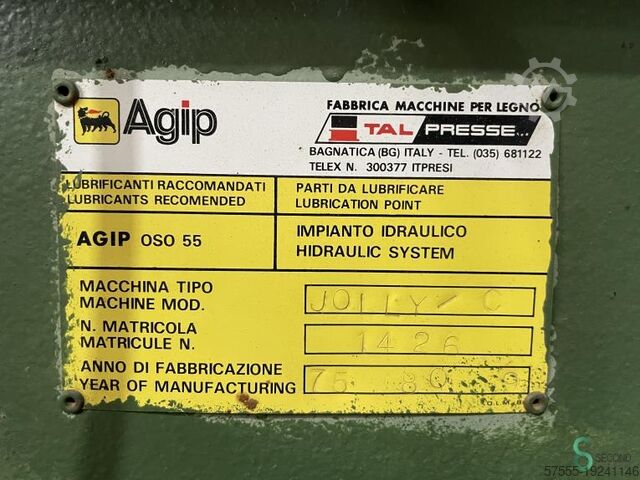 Presse à placage Italpresse Jolly 4F - 2500 Italpresse Jolly 4F - 2500 Jolly