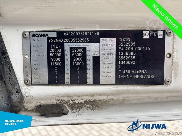 Standard-SZM Scania G450 4x2 Retarder + PTO