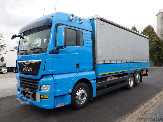 Φορτηγό πλατφόρμα με μουσαμά MAN TGX 26.460 LL L-Fhs./Pritsche/LBW/Lenkachse/Ret.