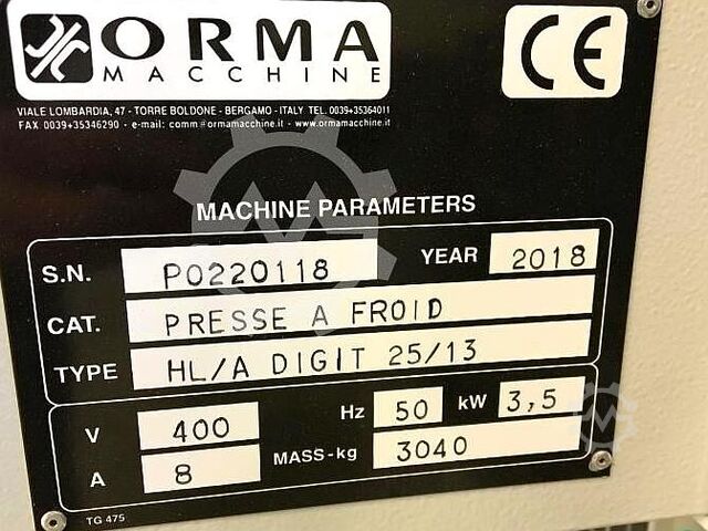 Abkant pres Orma HL/A Digit 25/13