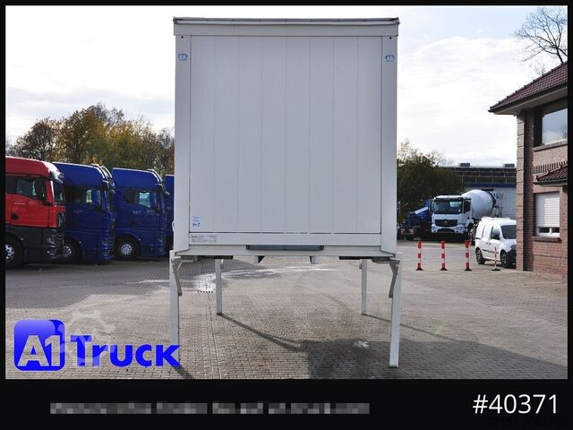 Växelflak med plattform och presenning KRONE Wechselbrücke 7,45 neue Plane, Bordwand