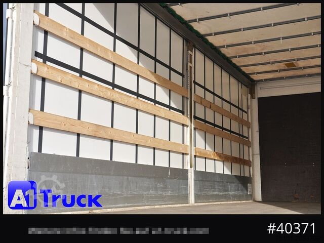 Växelflak med plattform och presenning KRONE Wechselbrücke 7,45 neue Plane, Bordwand