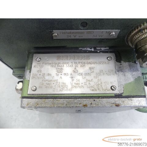 μονάδα ελέγχου Siemens 1HU3104-0AD01-0ZZ9 - Z Motor SNE8663534302001 mit 1HU1052 20mVmin Tacho