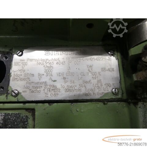Jednostka sterująca Siemens 1HU3104-0AH01-0ZZ9-Z Motor SN: E9165604301007 - ohne Tachogenerator