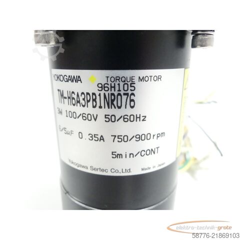 Besturingsunit Yokogawa TM-H6A3PB1NR076 Torque Motor SN:96H105 + 6RH-D9 Getriebe SN:96H120