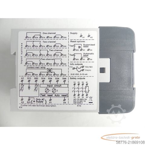 Komponente ABB 2TLA010026R0000 Sicherheitsrelais RT6 SN: 18345 - ! -