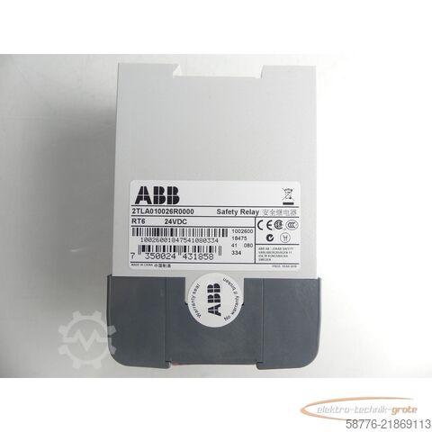 Componente ABB 2TLA010026R0000 Sicherheitsrelais RT6 SN: 18475 - ! -