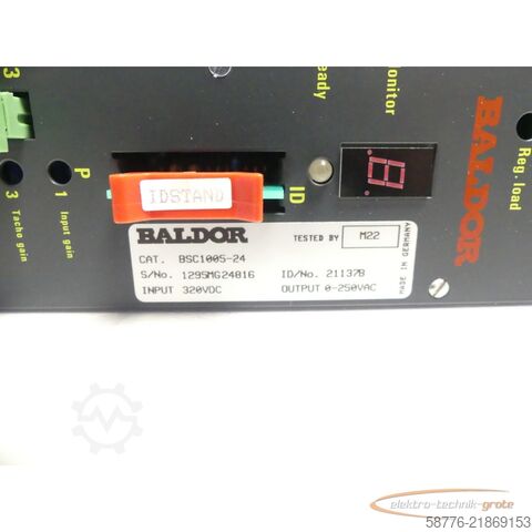 Componente Baldor BSC1005-24 Antriebssteuerung ID: 21137B SN: 1295MG24816 --