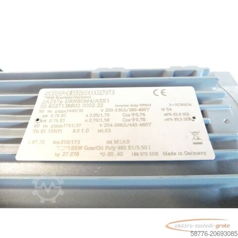 Control unit SEW-EURODRIVE SAZ57p DRN80M4/ASE1 / 50.8227138802.0002.22 Getriebemotor -ungebr.!-