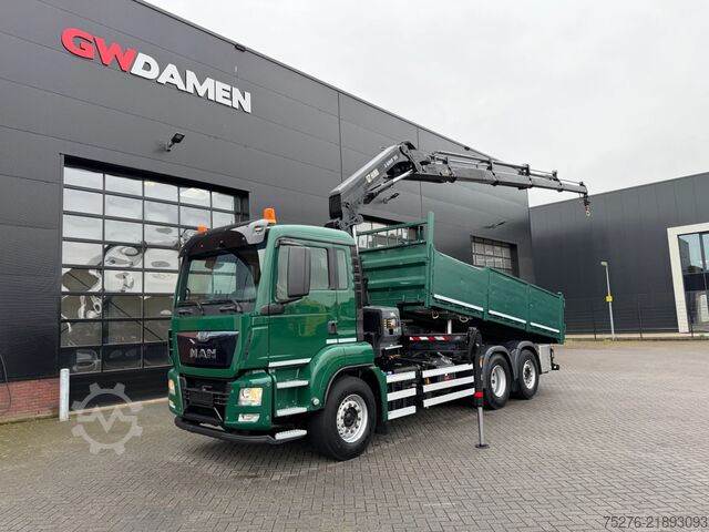 Tippbil med kran MAN TGS 26.360 6x2 Kipper/Hiab 188-4 Euro 6