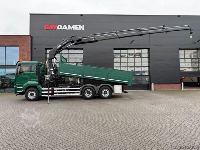 Tippbil med kran MAN TGS 26.360 6x2 Kipper/Hiab 188-4 Euro 6