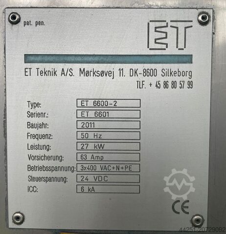 Wet blasting system Degreasing blasting ET Teknik ET 6600-2