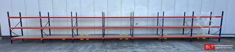 Wide span storage rack ca. 28,55 lfm. Weitspannregale H: 200 cm T: 80 cm , 400 kg Fachlast , 3 Ebenen