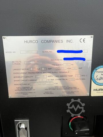 κατακόρυφο κέντρο κατεργασίας HURCO VMX 24 i