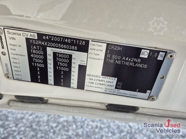 Τυπική μονάδα τράκτορα Scania R 500 A4x2NB Full AIR / PTO / ALU !!