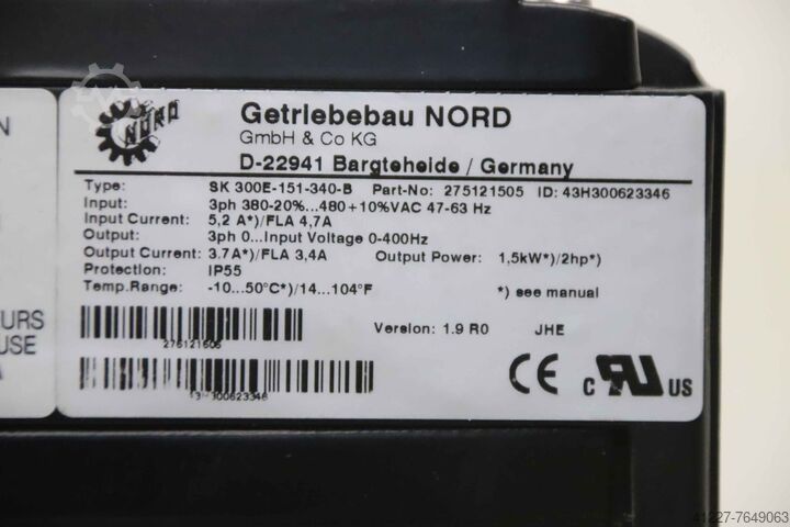 Motoreduktor 0,75 kW 40 obr./min Nord SK80L/4 TFBRE10TIO/2-D