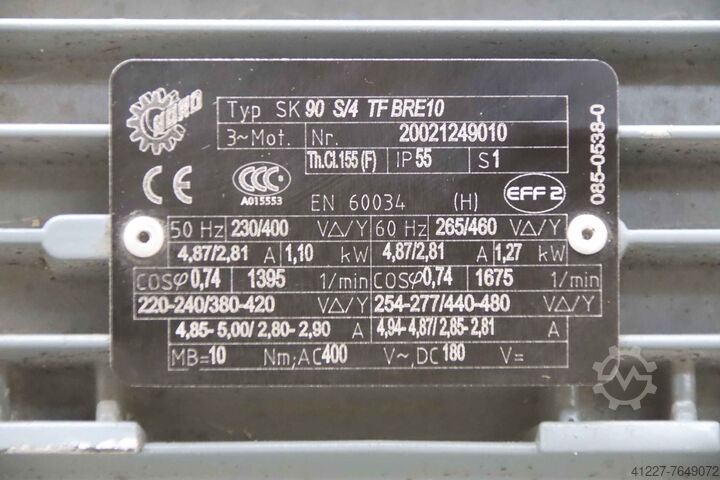 Motoreduktor 1,1 kW 76 obr/min Nord SK 20-90S/4 BRE10 TF