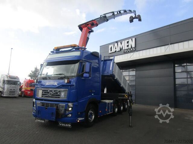Camion-benne avec grue Volvo FH 16.540 8x4 Kipper + Palfinger PK 27002-SH E ...