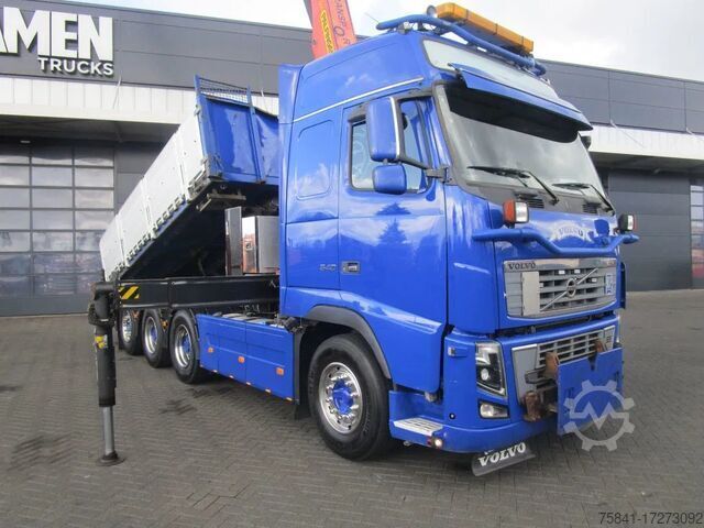 Camion-benne avec grue Volvo FH 16.540 8x4 Kipper + Palfinger PK 27002-SH E ...
