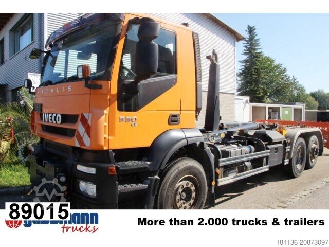 Camião porta-contentores de gancho Iveco Stralis AD260S33 6x2, Winterdienstausstattung,