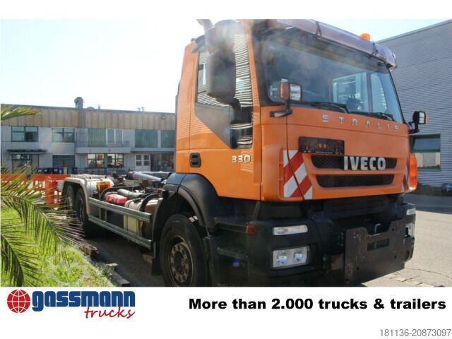 Camião porta-contentores de gancho Iveco Stralis AD260S33 6x2, Winterdienstausstattung,