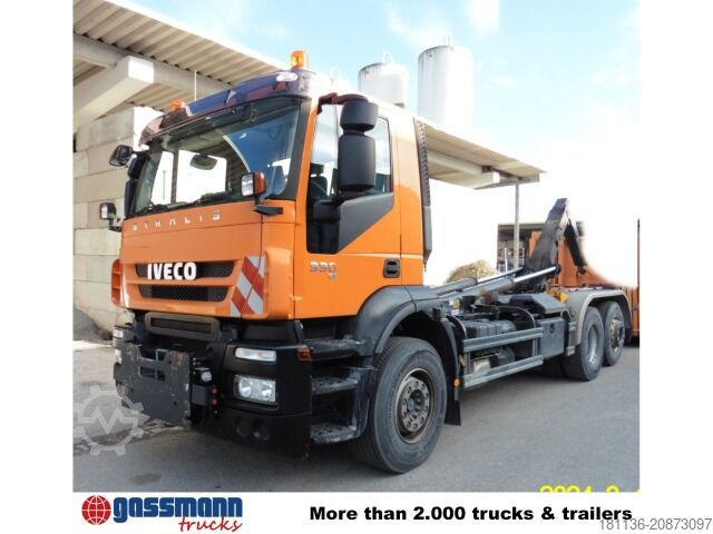 Camião porta-contentores de gancho Iveco Stralis AD260S33 6x2, Winterdienstausstattung,
