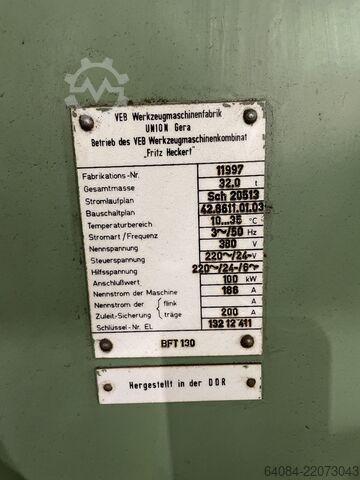 Bore-fræser med bord UNION BFT 130