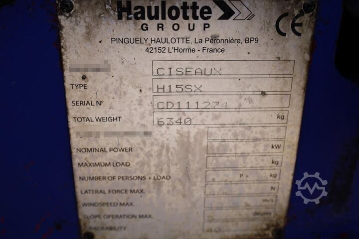 Ψαλίδι ανύψωσης Haulotte H15SX Diesel, 4x4 Drive 15 Working Height, 500kg C