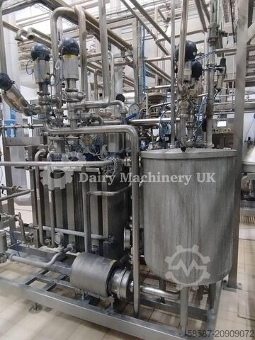 Melkpasteur 5000 liter/uur met deaerator Fisher 5000 Litres