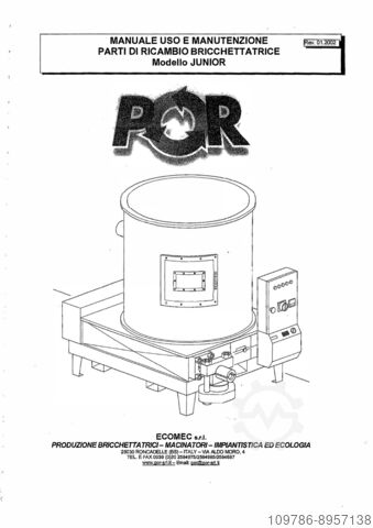 DTR-vejledning til snedkerimaskiner  