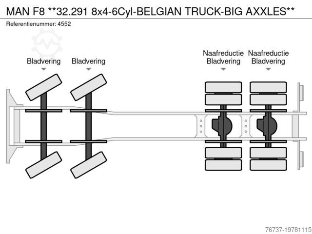 Zuigvoertuig MAN F8 **32.291 8x4-6Cyl-BELGIAN TRUCK-BIG AXXLES**
