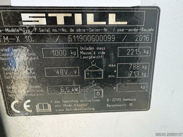 Schubmaststapler Still FMX10, Nummer VS-22627 STIL FMX10