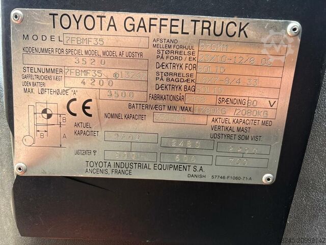 VS-22634 Elektrische heftruck Toyota 7fbmf35 TOYOTA 7fbmf35