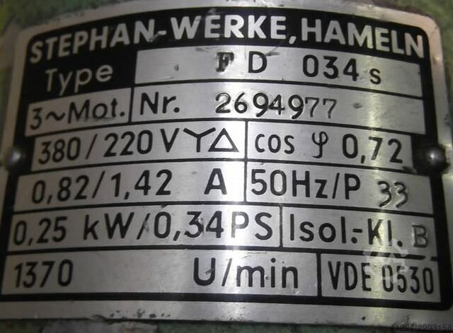 Motor de engrenagem ajustável 0,25 kW 465-2325 rpm HTRIEB 4-WM