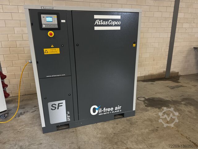 Atlas Copco SF8 + FF Olievrije Luchtcompressor Atlas Copco SF8 + FF HC