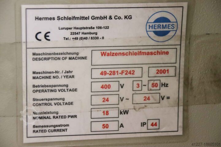 Rollenslijpmachine Hermes Metis RM-500/2150