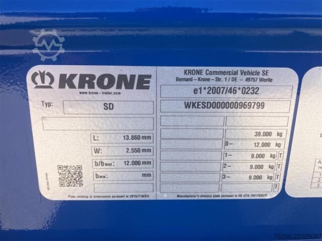 Félpótkocsi Krone B43 Standard
