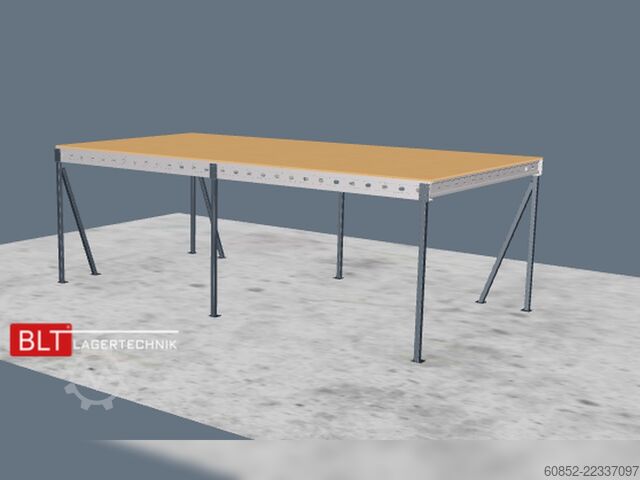  5x10m Lagerbühne , Belastung : 500kg/qm Unterkante: 3m ,ca. 50qm , Systembühne