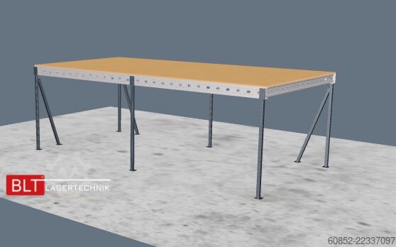  5x10m Lagerbühne , Belastung : 500kg/qm Unterkante: 3m ,ca. 50qm , Systembühne