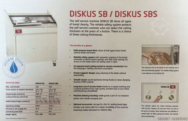 Krajalnica do chleba Treif Diskus SB