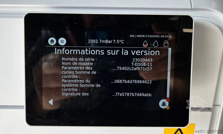 Tabletop autoclave, 27 liters Tuttnauer T-Edge 11