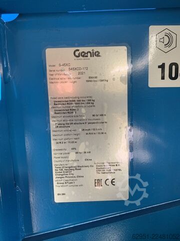 Teleskopik çalışma platformu Genie S45XC