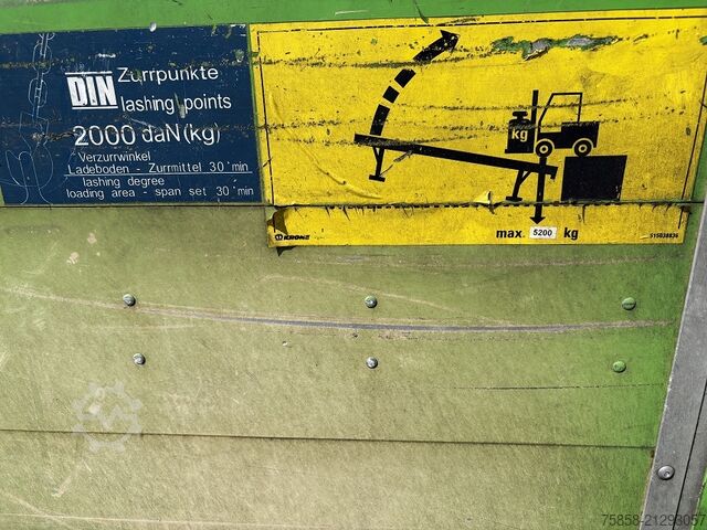 Intercambiable con plataforma abiertaCambiador de plataforma con plataforma Krone Baustoff 7,45 Multilockrahmen Türen