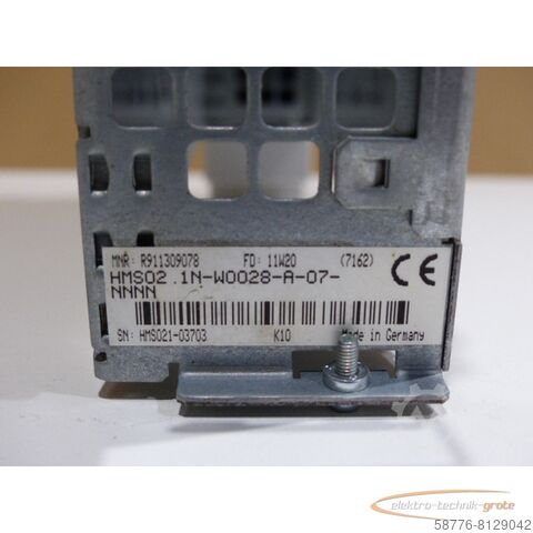 Rexroth component Rexroth HMS02.1N-W0028-A-07-NNNN MNR: R911309078